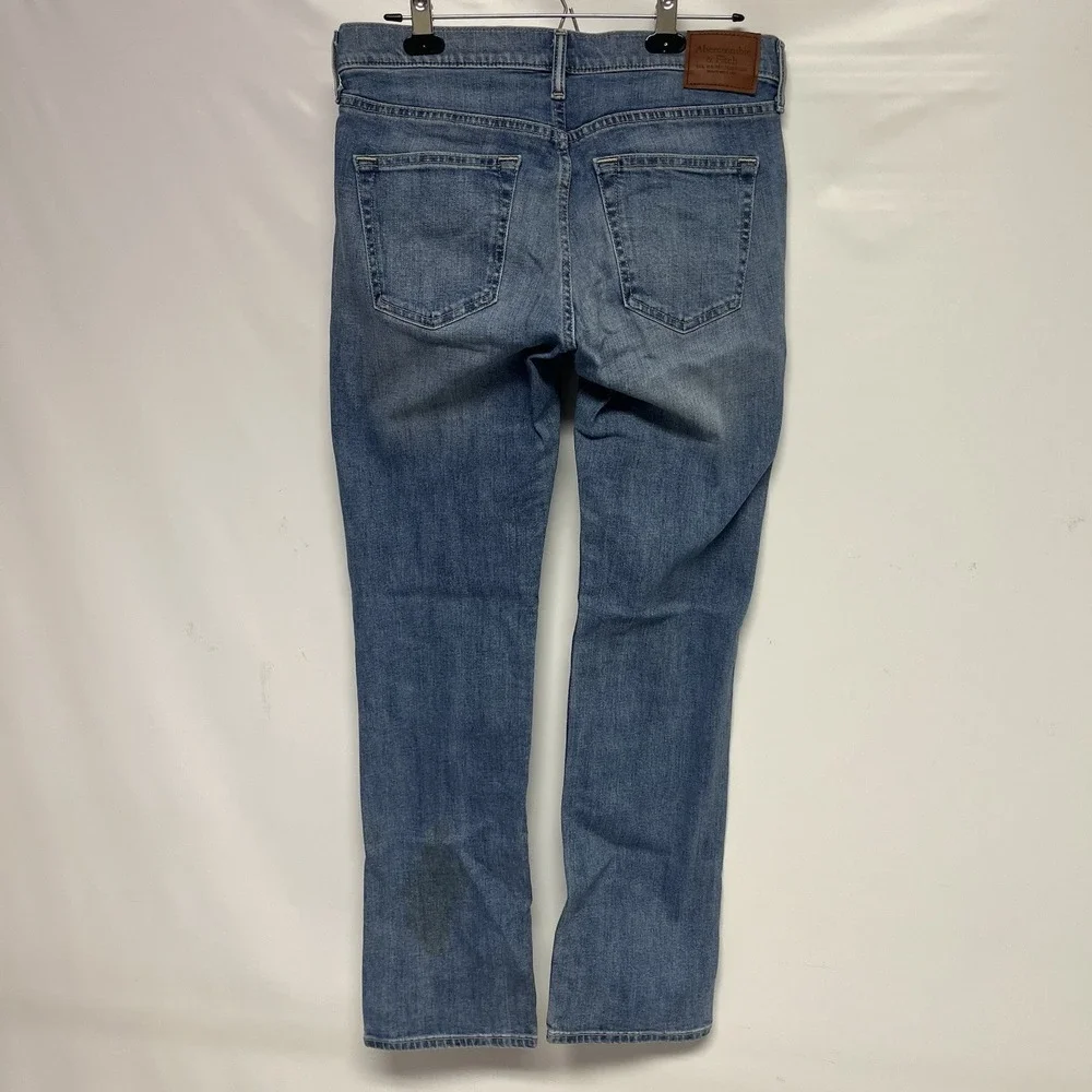 Abercrombie & Fitch Men's Medium Wash Blue Jeans 30W 32L Kennan Straight